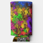 Rafraîchisseur Pour Canette Slim Acrylic Neon Colors Paint Splatter Splash Abstract (Verso)