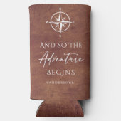 Rafraîchisseur Pour Canette Slim Adventure Brown Cuir personnalisé (Verso)