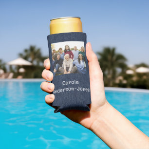 Rafraîchisseur Pour Canette Slim Ajouter une photo ou un logo de réunion de famille