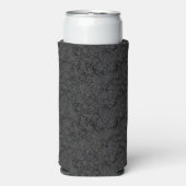 Rafraîchisseur Pour Canette Slim Ajouter votre nom Black Grey Résumé Design (Seltzer Recto)