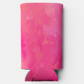 Rafraîchisseur Pour Canette Slim Ajouter votre nom Nuances de rose (Verso)