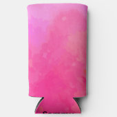 Rafraîchisseur Pour Canette Slim Ajouter votre nom Nuances de rose (Recto)