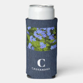 Rafraîchisseur Pour Canette Slim Ajouter Votre Photo Nom Initial, Trendy Slim (Seltzer Recto)