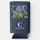 Rafraîchisseur Pour Canette Slim Ajouter Votre Photo Nom Initial, Trendy Slim (Verso)