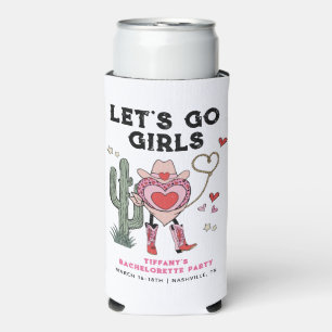 Rafraîchisseur Pour Canette Slim Allons-y les filles Week-end de jeune fille cowgir