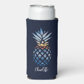 Rafraîchisseur Pour Canette Slim Ananas tropical Sunset Beach Personnalisé (Seltzer Recto)