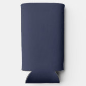 Rafraîchisseur Pour Canette Slim Ancre blanche nautique sur la Marine Blue Can Cool (Verso)