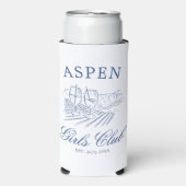 Rafraîchisseur Pour Canette Slim Après Ski Avec La Mariée à être Bach Week-end (Seltzer Recto)