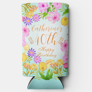 Rafraîchisseur Pour Canette Slim Aqua du Jardin Floral