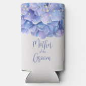 Rafraîchisseur Pour Canette Slim Aquarelle Blue Hydrangea Pearl (Verso)