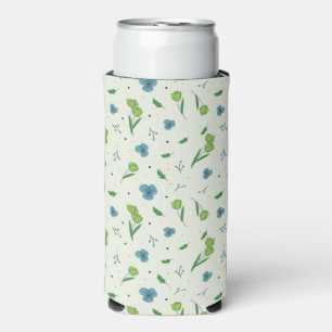 Rafraîchisseur Pour Canette Slim Aquarelle de printemps botanique floraison sans co