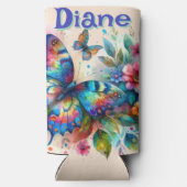 Rafraîchisseur Pour Canette Slim Aquarelle Papillon Floral Garden Personnalisé (Verso)