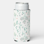 Rafraîchisseur Pour Canette Slim Aquarelle printanière Botanique floraison sans joi (Seltzer Verso)