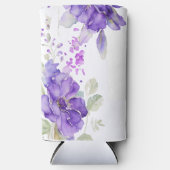 Rafraîchisseur Pour Canette Slim Aquarelle rustique Mariage Floral violet (Recto)
