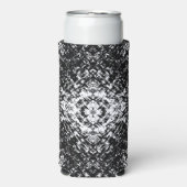Rafraîchisseur Pour Canette Slim Art Moderne Abstrait Noir Et Blanc Hypnotique (Seltzer Recto)
