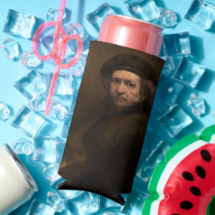 Rafraîchisseur Pour Canette Slim Artiste néerlandais Rembrandt Autoportrait Âge d'o