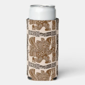 Rafraîchisseur Pour Canette Slim Aztec Eagle Guerrier Tribal Art antique (Seltzer Recto)