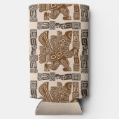 Rafraîchisseur Pour Canette Slim Aztec Eagle Guerrier Tribal Art antique (Verso)
