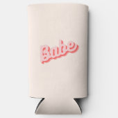 Rafraîchisseur Pour Canette Slim Babe Retro Pink Bachelorette Party Can Cooler (Recto)