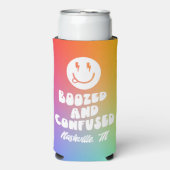 Rafraîchisseur Pour Canette Slim Bachelorette Arc-en-ciel retro Boisé et Confondu (Seltzer Recto)