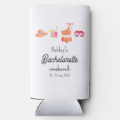 Rafraîchisseur Pour Canette Slim Bachelorette Beach Week-end Summer Party (Verso)