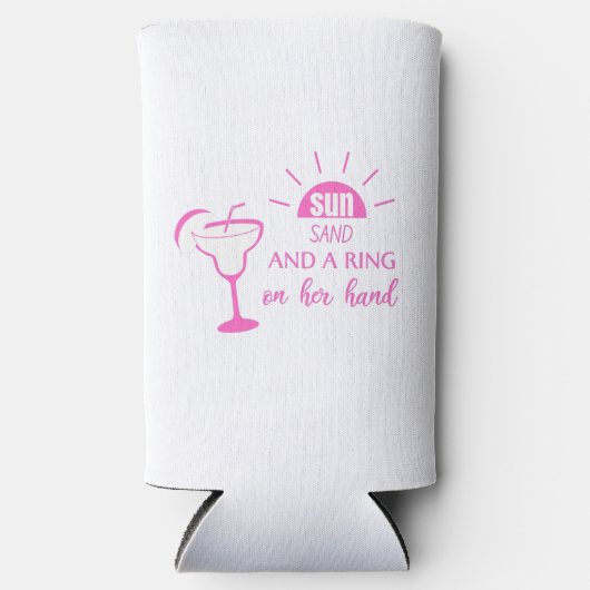 Rafraîchisseur Pour Canette Slim Bachelorette Koozie (Recto)