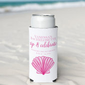 Rafraîchisseur Pour Canette Slim Bachelorette Party Sip & Celebrate Custom Shell Pk