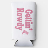 Rafraîchisseur Pour Canette Slim Bachelorette rose "Gettin" Rowdy (Recto)