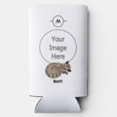 Rafraîchisseur Pour Canette Slim Balise de nom de sommeil adorable Tan Tabby Kitten (Verso)