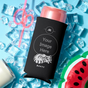 Rafraîchisseur Pour Canette Slim Balise de nom du tigre blanc adorable Kitten Sleep