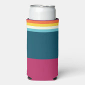 Rafraîchisseur Pour Canette Slim Bande des tons rose et bleu (Seltzer Recto)