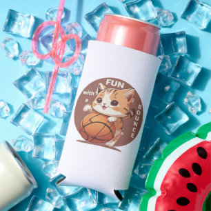 Rafraîchisseur Pour Canette Slim basket-ball chat