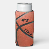 Rafraîchisseur Pour Canette Slim Basket-ball du Personalized (Seltzer Recto)