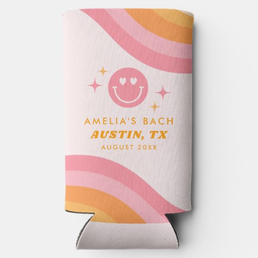 Rafraîchisseur Pour Canette Slim Bazed & Engagé Super rose & orange (Verso)