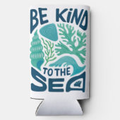 Rafraîchisseur Pour Canette Slim Be Kind to the Sea - Ocean Conservation Eco Design (Verso)