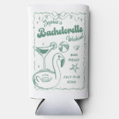 Rafraîchisseur Pour Canette Slim Beach Bachelorte Party Green (Recto)