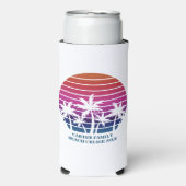 Rafraîchisseur Pour Canette Slim Beach Cruise Famille Réunion Coucher de soleil sur (Seltzer Recto)