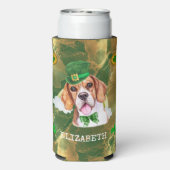 Rafraîchisseur Pour Canette Slim Beagle sur mesure Gold St. Patricks (Seltzer Verso)