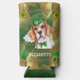 Rafraîchisseur Pour Canette Slim Beagle sur mesure Gold St. Patricks