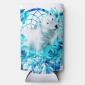 Rafraîchisseur Pour Canette Slim Bear Dreamcatcher Turquoise Ice Blue Floral (Recto)