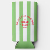 Rafraîchisseur Pour Canette Slim Bikinis Et Martinis Le Beach Club Green Stripe (Recto)
