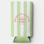 Rafraîchisseur Pour Canette Slim Bikinis Et Martinis Le Club Bach Rayure Verte (Recto)