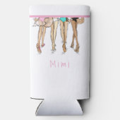 Rafraîchisseur Pour Canette Slim Bikinis & Martinis Bachelorette Party Nom du week- (Verso)