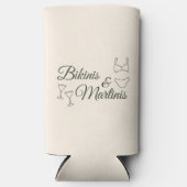 Rafraîchisseur Pour Canette Slim Bikinis & Martinis Bachelorette Weekend (Recto)