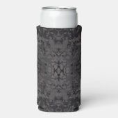 Rafraîchisseur Pour Canette Slim Black And Gray Abstract Graphic Art Design (Seltzer Recto)