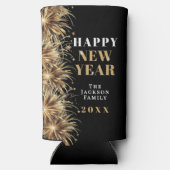 Rafraîchisseur Pour Canette Slim Black Gold New Year's Eve Party (Verso)