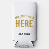 RAFRAÎCHISSEUR POUR CANETTE SLIM BLANC PERSONNALISABLE MODERNE DE MARQUE VÉRIFIÉE E (Recto)