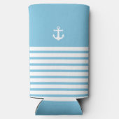 Rafraîchisseur Pour Canette Slim Bleu Blanc Personnalisé Destination Mariage Faveur (Verso)