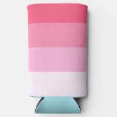 Rafraîchisseur Pour Canette Slim Bleu et rose Tons (Recto)