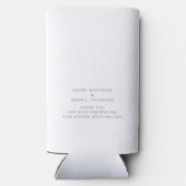 Rafraîchisseur Pour Canette Slim Bleu Rose ruban Monogramme Can Cooler (Verso)